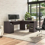 72W L Shaped Computer Desk with Storage