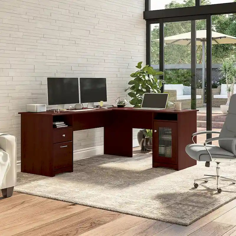 72W L Shaped Computer Desk with Storage
