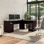 72W L Shaped Computer Desk with Storage