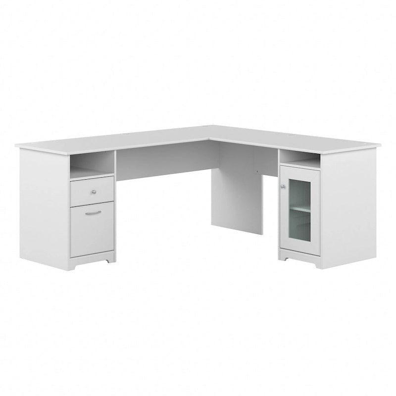72W L Shaped Computer Desk with Storage