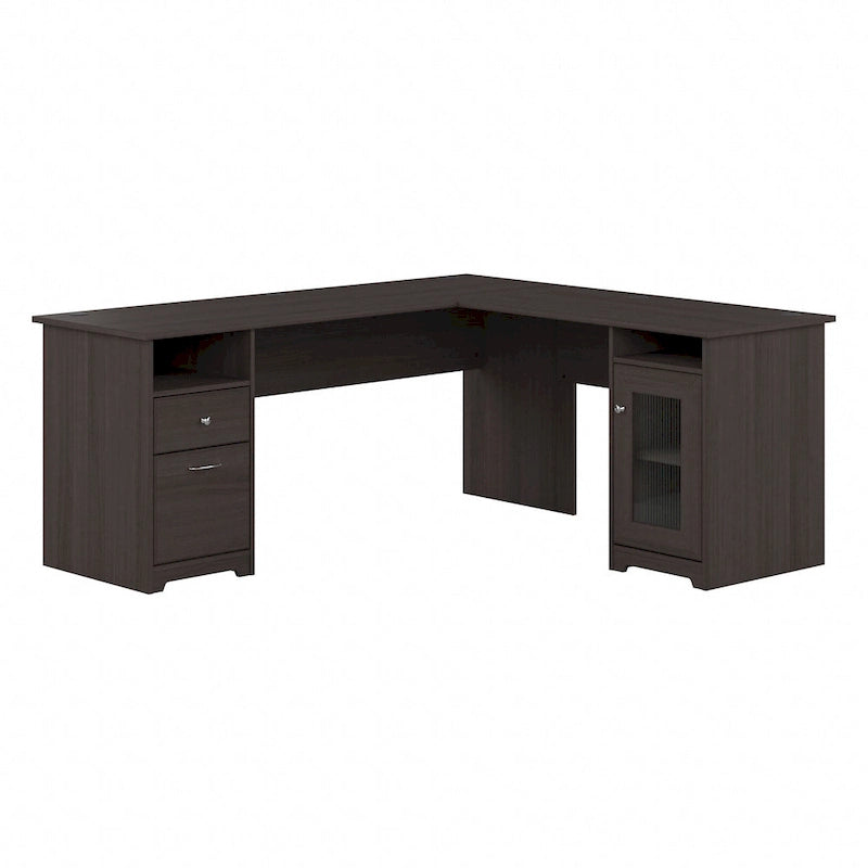 72W L Shaped Computer Desk with Storage