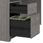 72W L Shaped Computer Desk with Storage