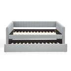 Full Size Daybed with Trundle Upholstered Sofa Bed