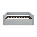 Full Size Daybed with Trundle Upholstered Sofa Bed