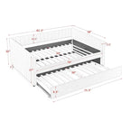 Full Size Daybed with Trundle Upholstered Sofa Bed