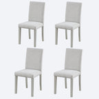 Dining Chairs Set of 2, Modern Kitchen & Dining Room Chairs, Upholstered Linen Cushion Seat and Rubber Wood Legs