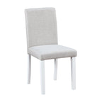 Dining Chairs Set of 2, Modern Kitchen & Dining Room Chairs, Upholstered Linen Cushion Seat and Rubber Wood Legs