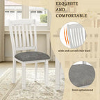 7-Piece Rustic Farmhouse Dining Table and Chair Sets Simple Dining Table and Chair Sets with Shaped Legs for Open-Concept Spaces