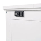 Farmhouse Murphy Bed Convertible Space-Saving Cube Chest Cabinet with Large Drawers and Charging Station, Foldable Platform Bed