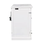 Farmhouse Murphy Bed Convertible Space-Saving Cube Chest Cabinet with Large Drawers and Charging Station, Foldable Platform Bed