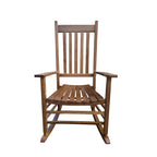 Brown 26.38 High Back Rocking Chair with Wood Frame