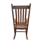 Brown 26.38 High Back Rocking Chair with Wood Frame
