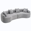 Luxury Chenille Fabric Sofa,4 Seater Modular Curved Sectional Couch