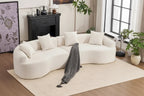 Luxury Chenille Fabric Sofa,4 Seater Modular Curved Sectional Couch