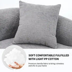 Luxury Chenille Fabric Sofa,4 Seater Modular Curved Sectional Couch