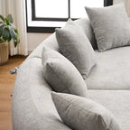 Luxury Chenille Fabric Sofa,4 Seater Modular Curved Sectional Couch