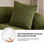 Luxury Chenille Fabric Sofa,4 Seater Modular Curved Sectional Couch