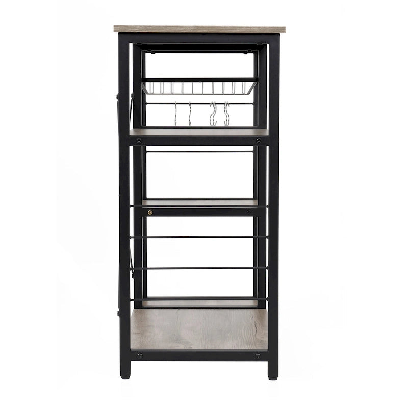 Home and Office Furniture Model Kitchen Island with Slide Out Vegetable Basket