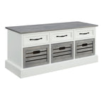 Paola Traditional Wood Cabinet with Baskets