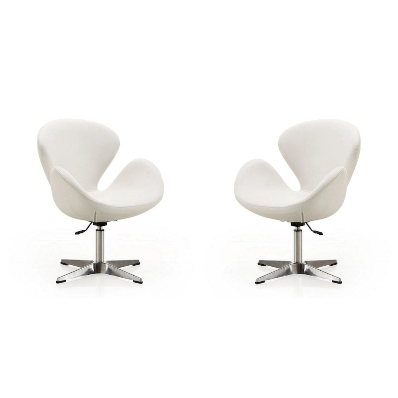 Comfort Chrome Adjustable Swivel Chair (Set of 2)