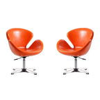 Comfort Chrome Adjustable Swivel Chair (Set of 2)