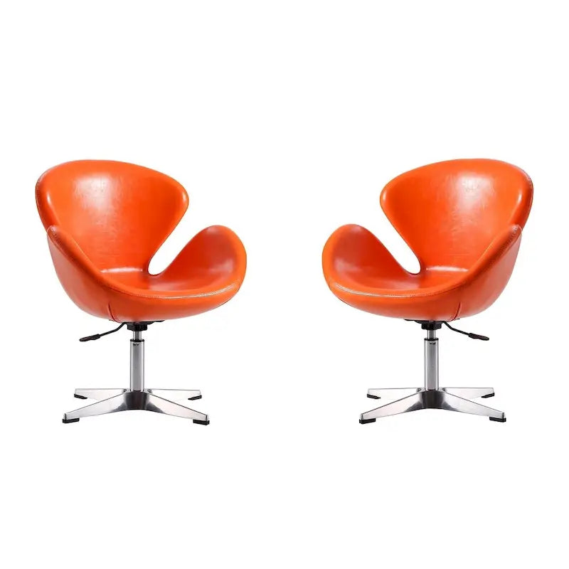 Comfort Chrome Adjustable Swivel Chair (Set of 2)