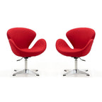Comfort Chrome Adjustable Swivel Chair (Set of 2)