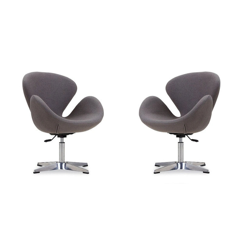 Comfort Chrome Adjustable Swivel Chair (Set of 2)