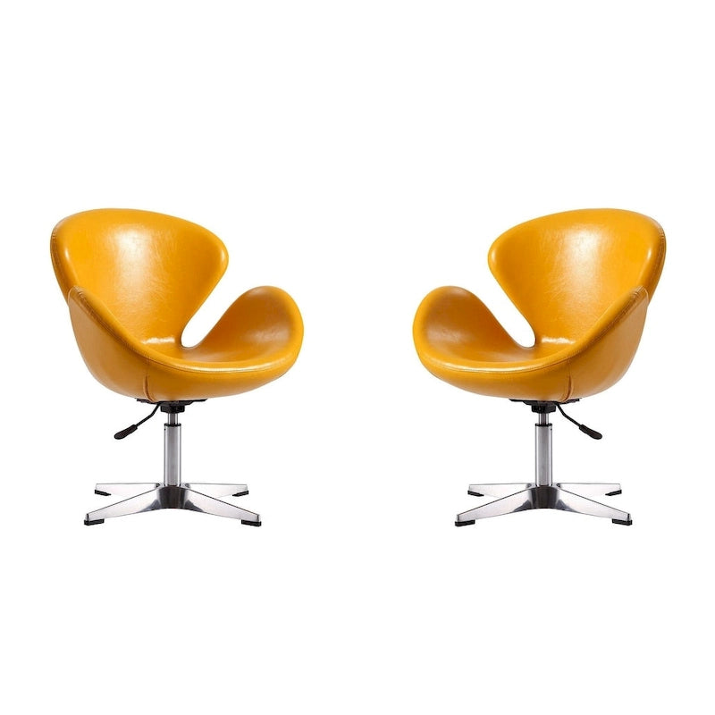 Comfort Chrome Adjustable Swivel Chair (Set of 2)