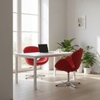 Manhattan Comfort Chrome Adjustable Swivel Chair (Set of 2)