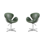 Comfort Chrome Adjustable Swivel Chair (Set of 2)