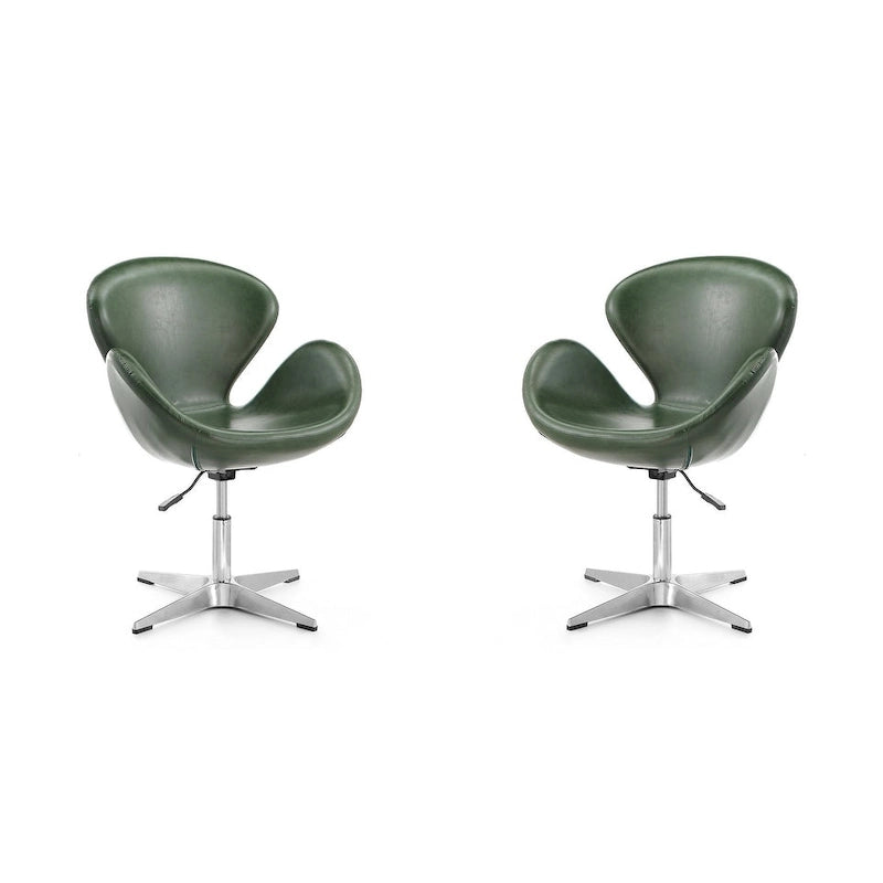 Comfort Chrome Adjustable Swivel Chair (Set of 2)
