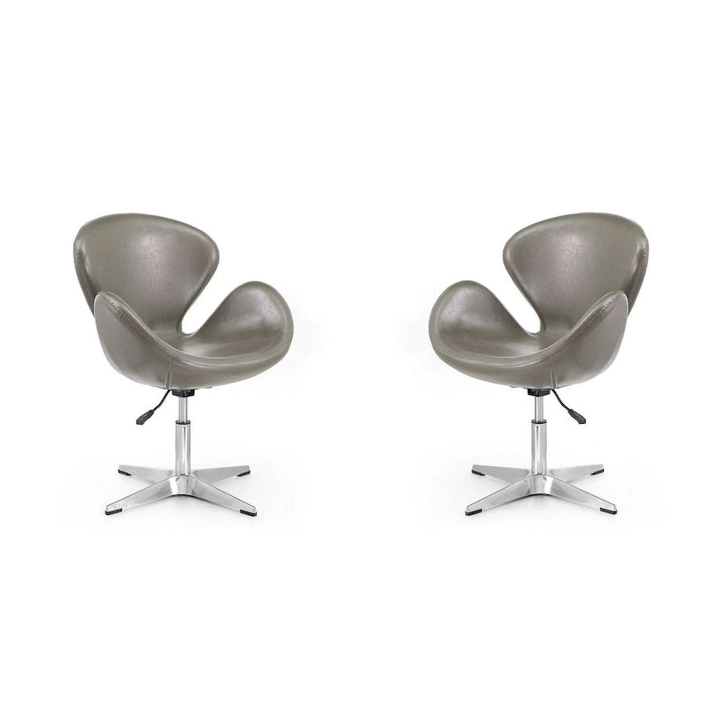 Comfort Chrome Adjustable Swivel Chair (Set of 2)