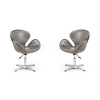 Comfort Chrome Adjustable Swivel Chair (Set of 2)
