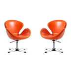 Comfort Chrome Adjustable Swivel Chair (Set of 2)