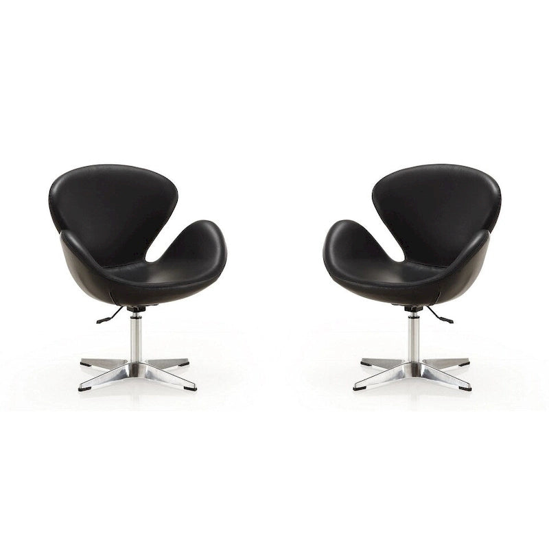 Comfort Chrome Adjustable Swivel Chair (Set of 2)