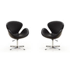 Comfort Chrome Adjustable Swivel Chair (Set of 2)