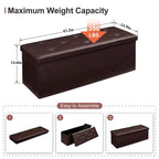 Folding Storage Ottoman, Foot Rest Stool Footstool, Leather Tufted Ottoman, Small Ottoman Cube for Living Room Bedroom Dorm