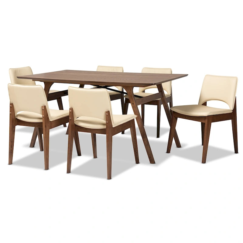 Mid-Century Modern 7-Piece Dining Set