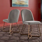 Gold Metal Dining Chair (Set of 2)