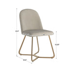 Gold Metal Dining Chair (Set of 2)