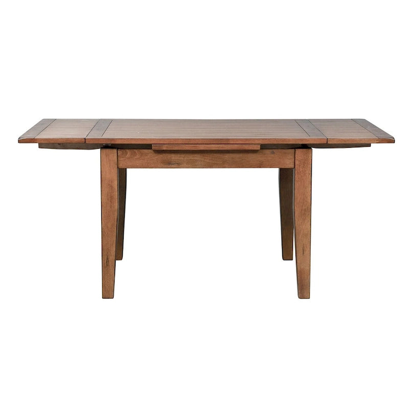 Medium Brown Rustic Oak Retractable Leg Table