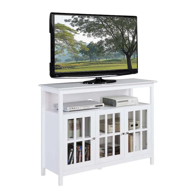 Deluxe TV Stand with Storage Cabinets and Shelf for TVs up to 55 Inches