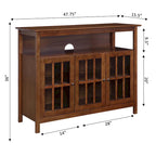 Deluxe TV Stand with Storage Cabinets and Shelf for TVs up to 55 Inches