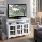 Deluxe TV Stand with Storage Cabinets and Shelf for TVs up to 55 Inches