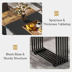 Modern Dining Table for 6-8 People, 70.8 Inch Long White Dining Room