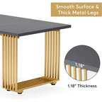 Modern Dining Table for 6-8 People, 70.8 Inch Long White Dining Room