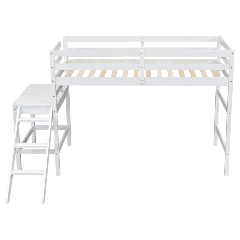 Loft Bed with Platform,ladder