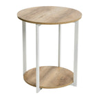 Household Essentials Side End Table with Storage Shelf