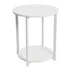 Household Essentials Side End Table with Storage Shelf